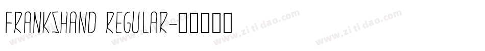 FranksHand Regular字体转换